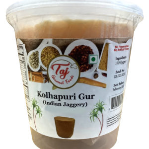 TAJ Kolhapuri Jaggery, Indian Gur, 1.1-Pounds (500g)